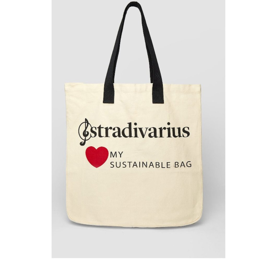 STRADIVARIUS LARGE SUSTAINABLE TOTE NEW TAGS